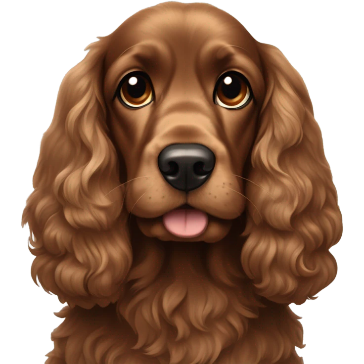 Brown cocker spaniel  emoji
