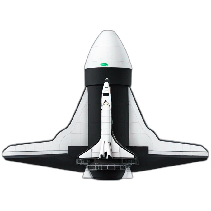 Black Spacex starship emoji