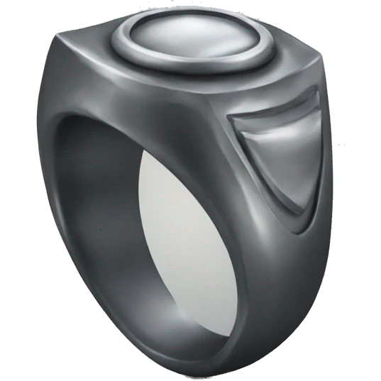 Dark silver male ring emoji