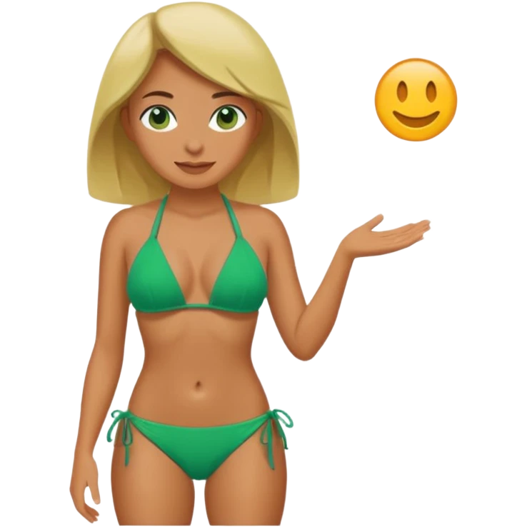 Green bikini emoji