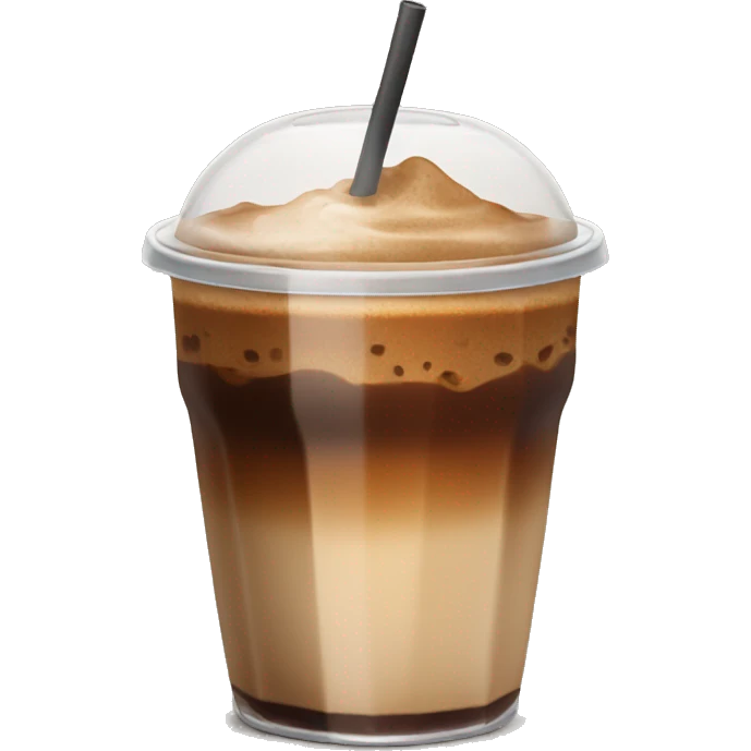 Ice coffee with syrup emoji