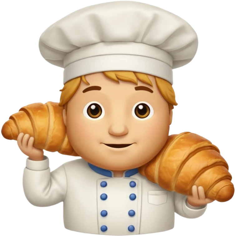 Croissant with a hat emoji