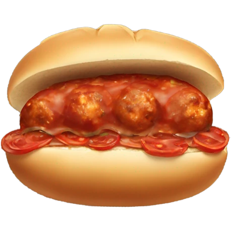 Meatball sub with pepperoni  emoji