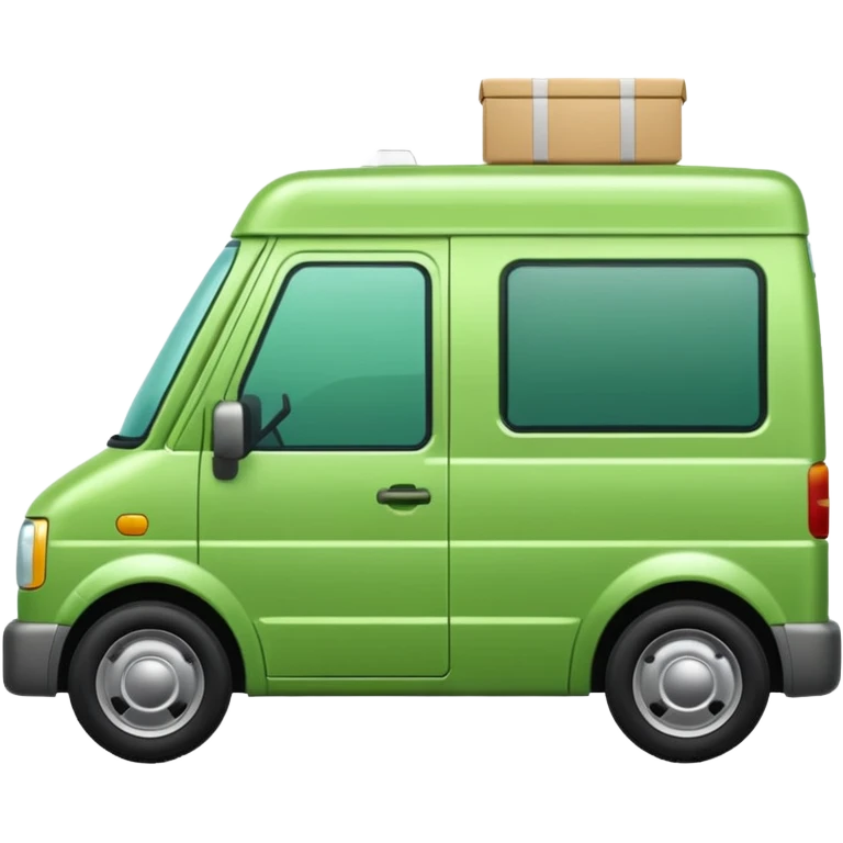 emoji of light green color delivery car emoji