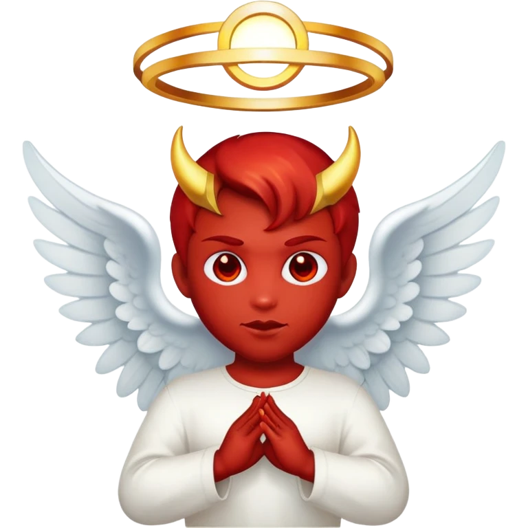 devil with angel halo emoji