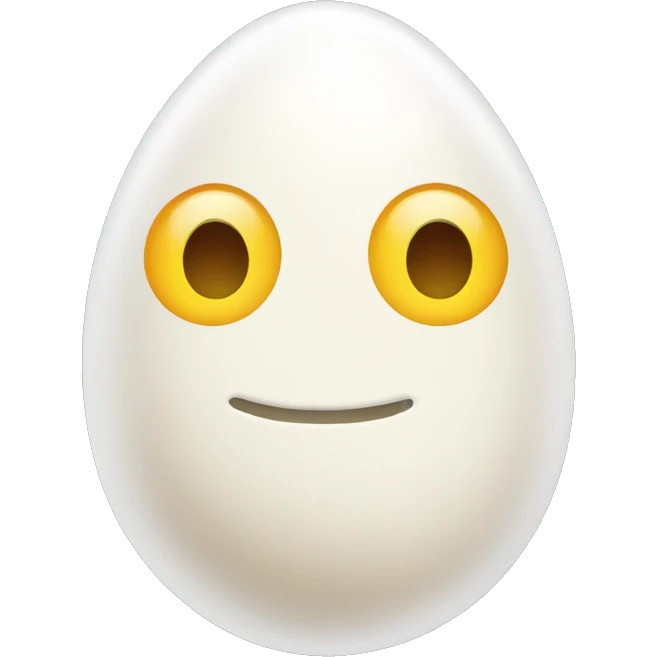 a egg without the yellow part emoji