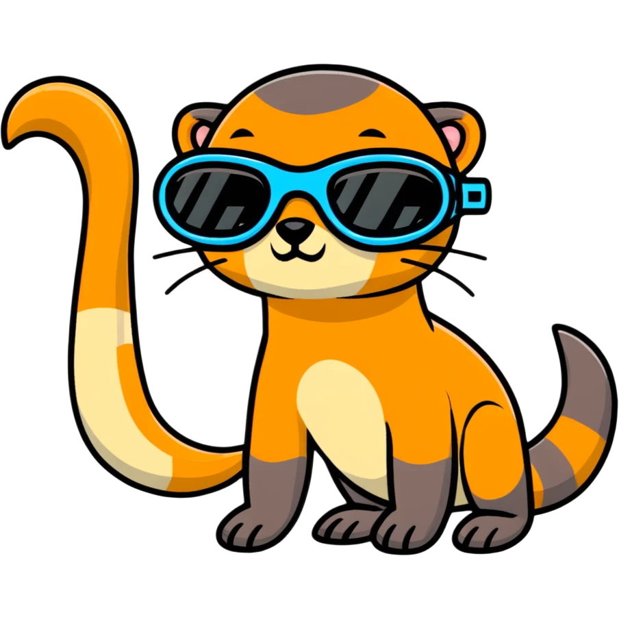 mongoose with snorkel goggles emoji