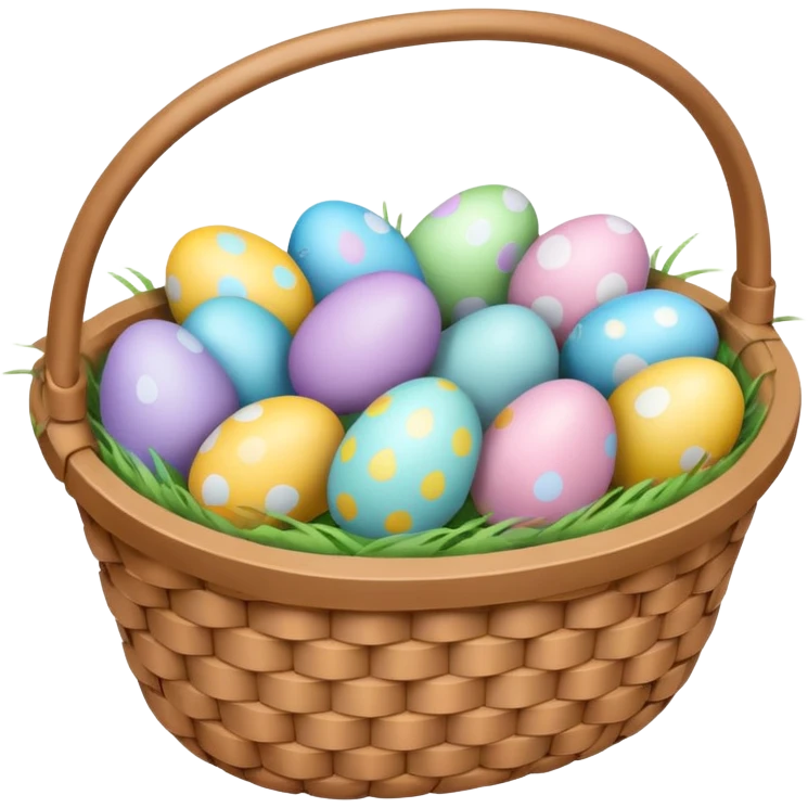 basket full of easter eggs emoji