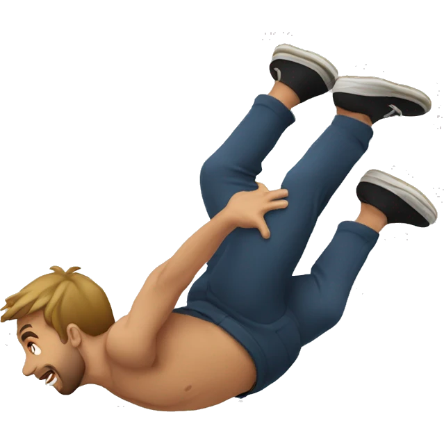 Man doing backflip emoji