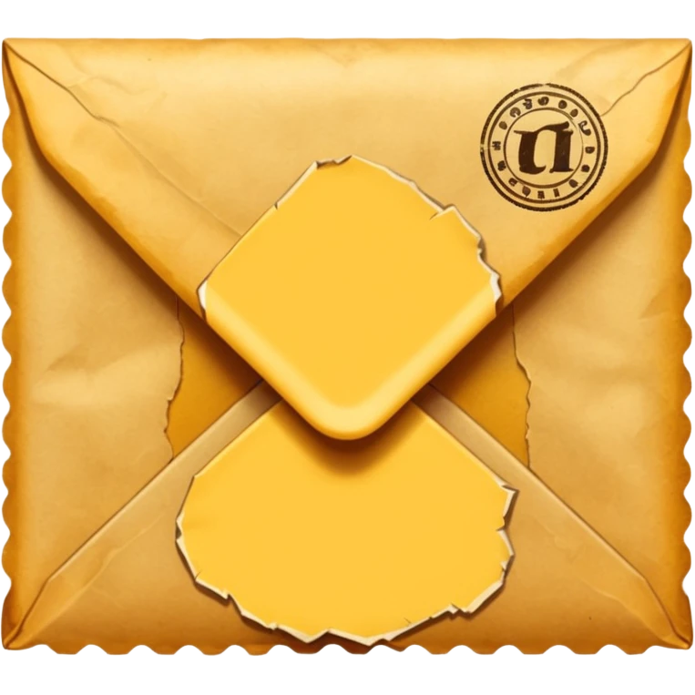 Letter with stamp on it emoji