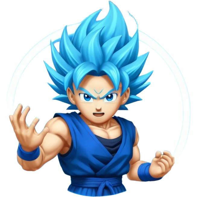Text Attack in Saiyan style from Dragon Ball emoji
