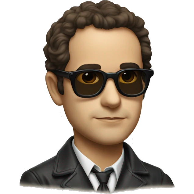 young jean luc godard with sunglasses emoji