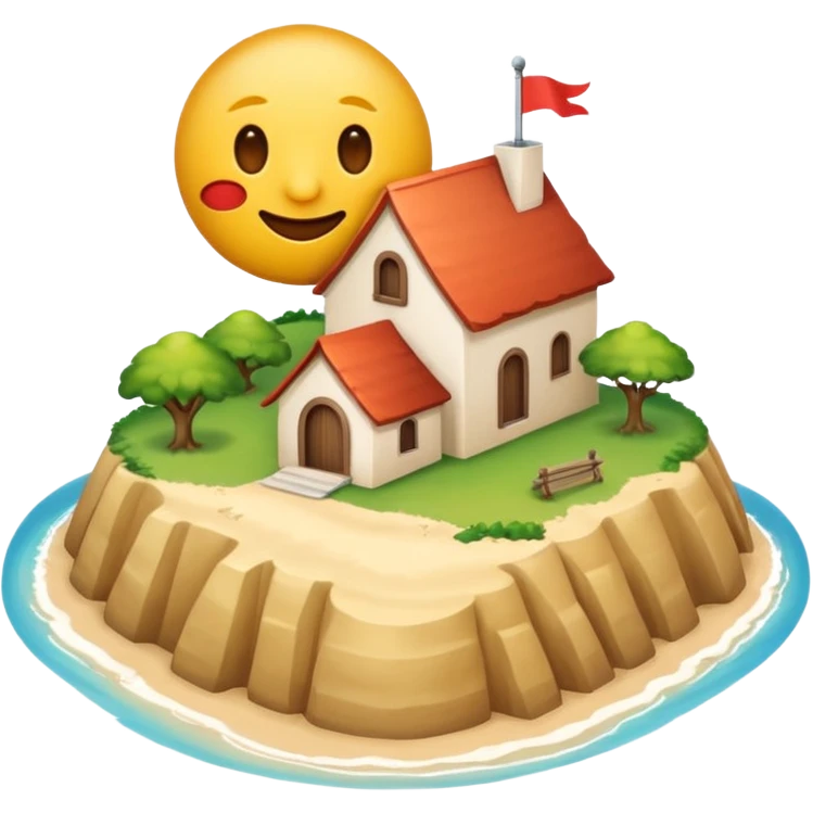 Mach mir einen einfachen Emoji von der Insel Sylt, wie wenn man sie von oben sehen würde auf einer Landkarte  emoji