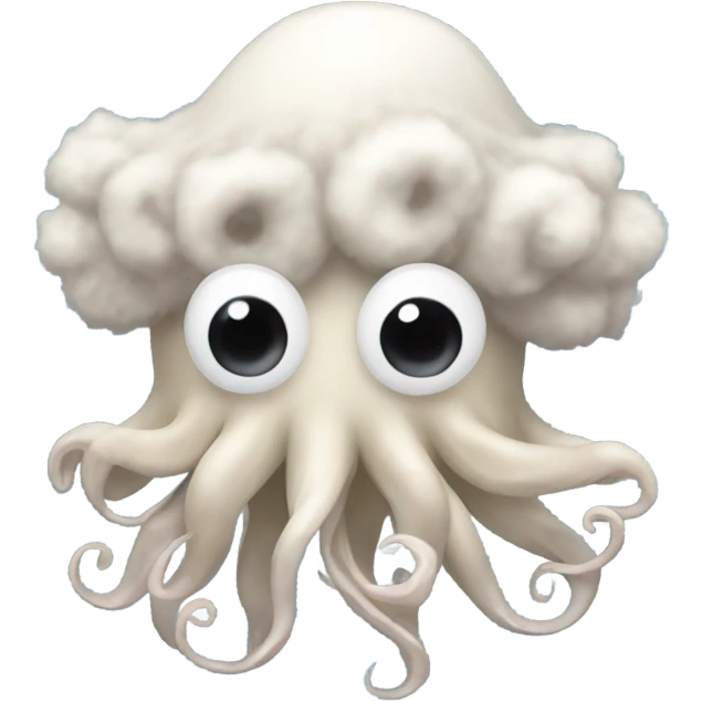 Squid with thick hair emoji