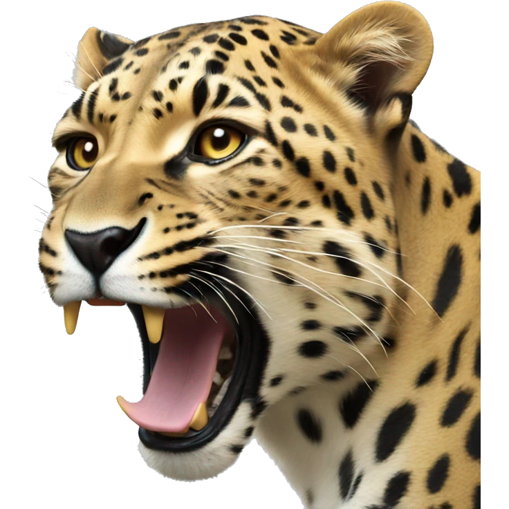 leopard roaring  emoji