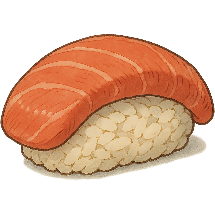 nigiri sushi, ghibli style emoji