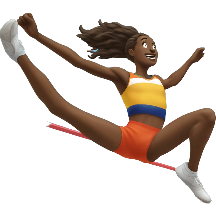 High jump in track and field  emoji