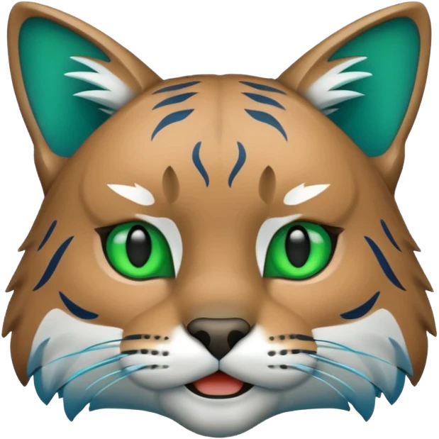 Georgia College and State University Bobcat green and blue mascot emoji copy and paste emoji