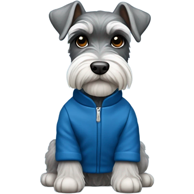miniature schnauzer with blue jacket emoji