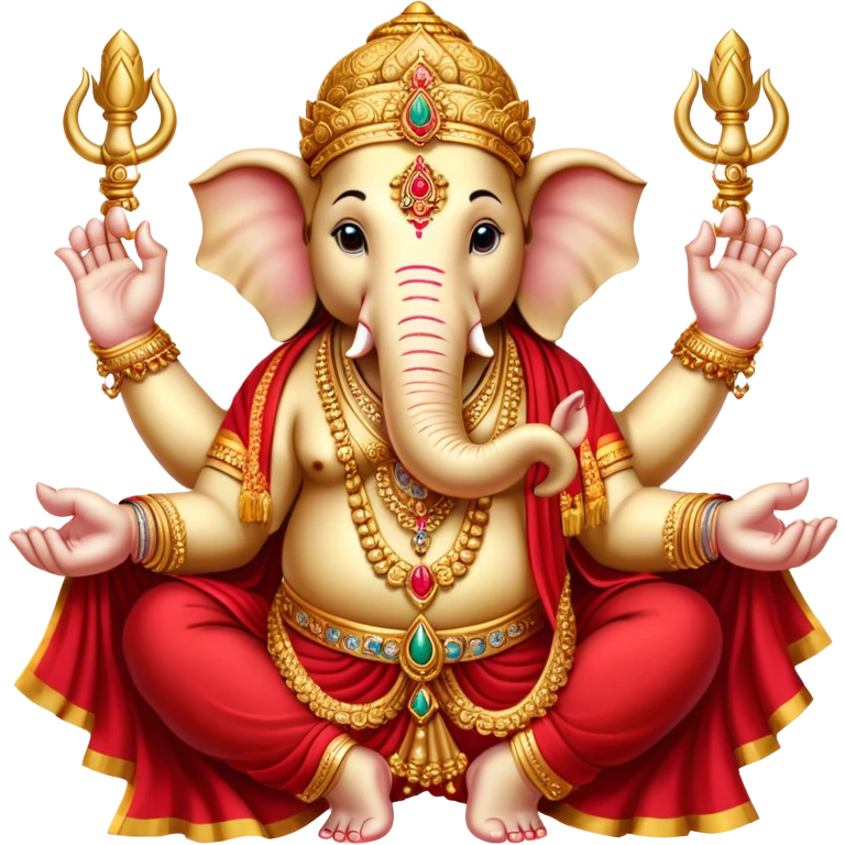 Hindu god Ganesha with elephant head and multiple arms emoji