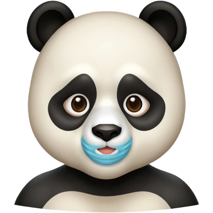 panda with facemask skincare beauty emoji