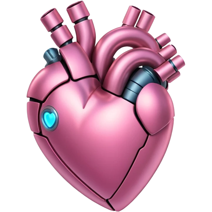 pink robotic heart emoji