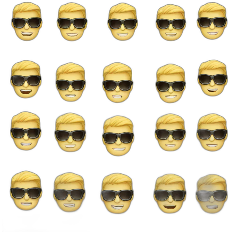 Blond guy with sun glasses  emoji