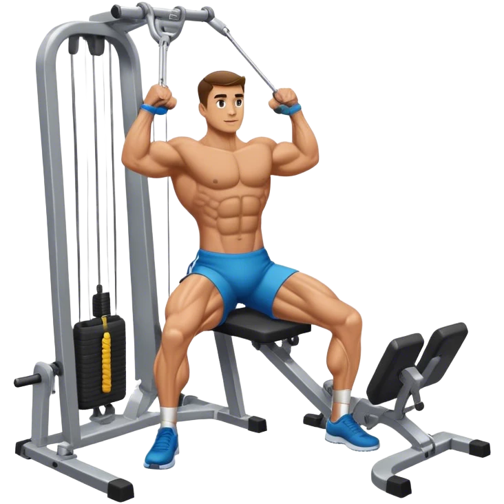 man cable-machine-leg-exercise emoji