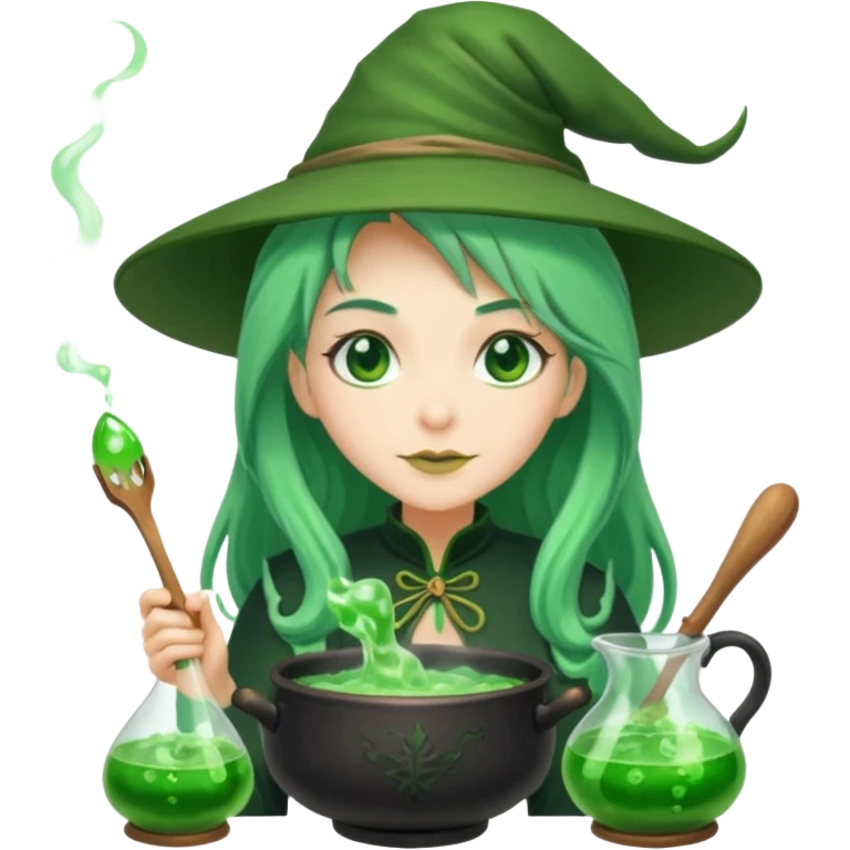 green witch cooking potion emoji