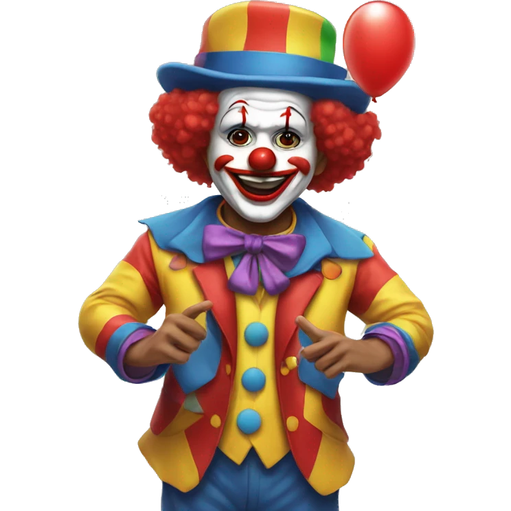 Cool clown hot emoji