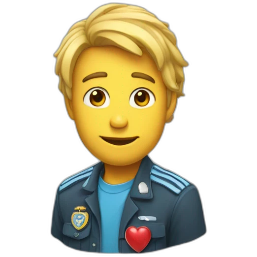 Un mec qui fait un coeur  emoji