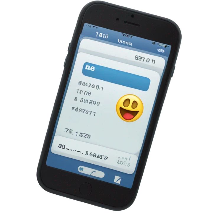 receipt in a phone emoji