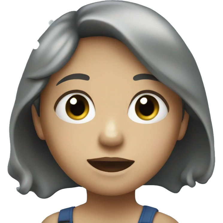 A child with an aquarium.  emoji