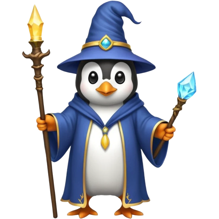 Penguin Wizard emoji