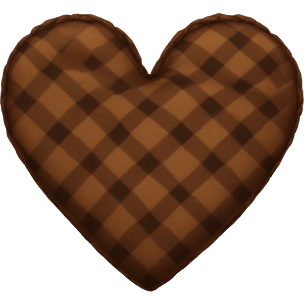 Brown flannel heart  emoji