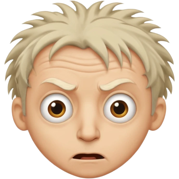 homme sans cheveaux et un fou emoji