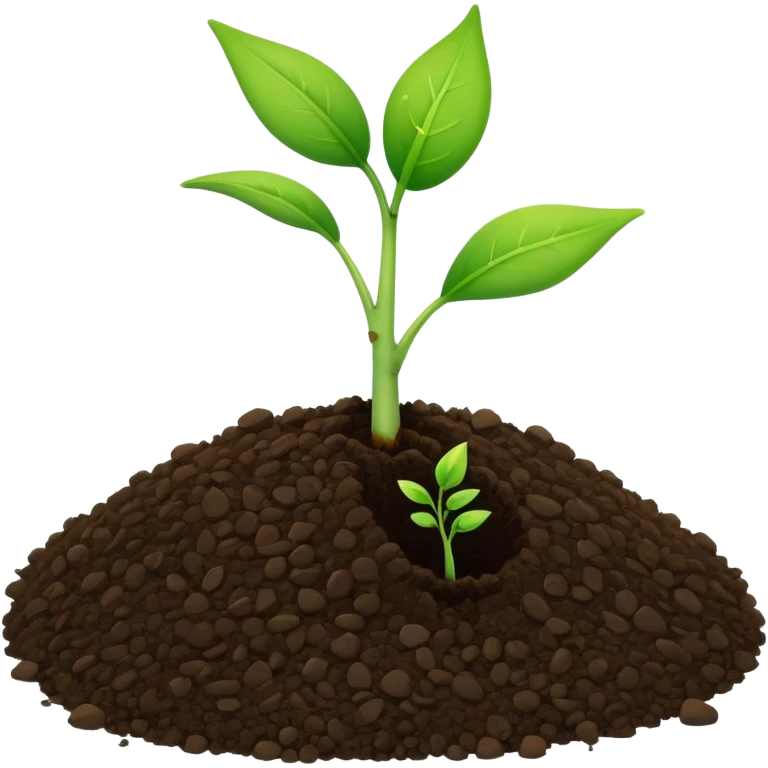 A small green seedling with two tiny leaves just sprouting from soil, with a subtle 1% symbol nearby, symbolizing incremental growth and the 1% improvement principle emoji