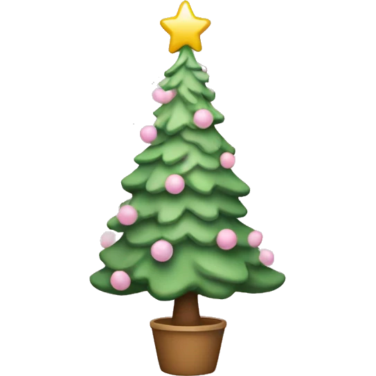light pink christmas tree  emoji