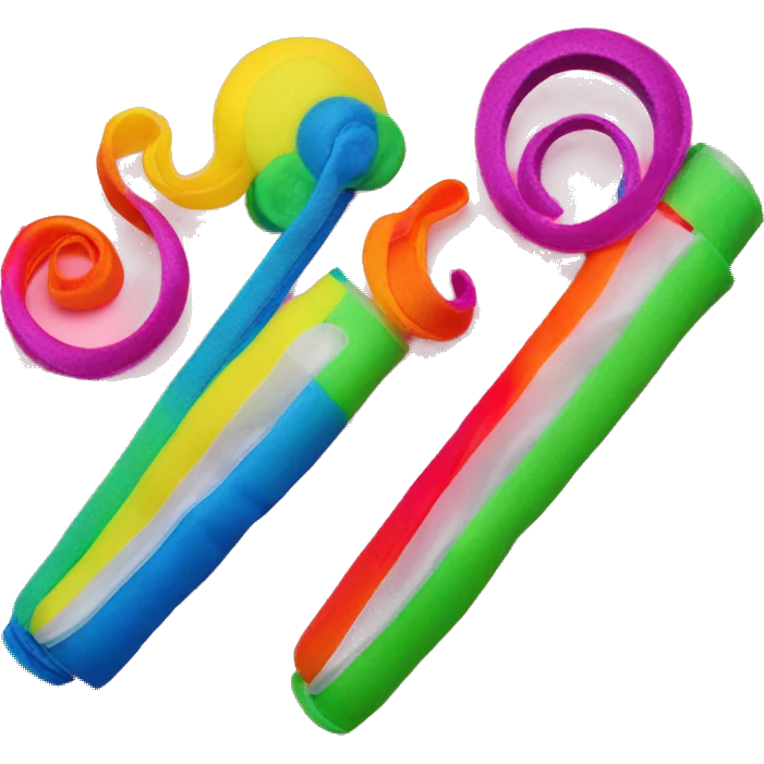 a  singleplastic colorful Velcro Curlers emoji