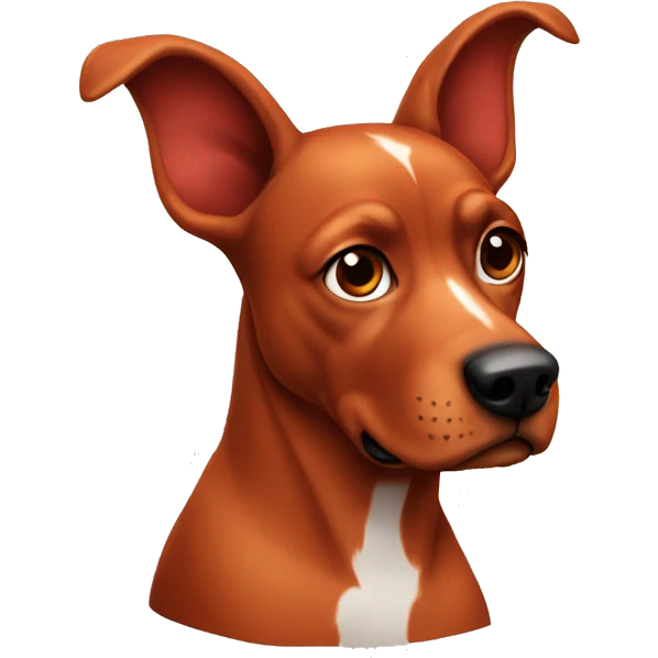 solid red dog with pointed ears emoji