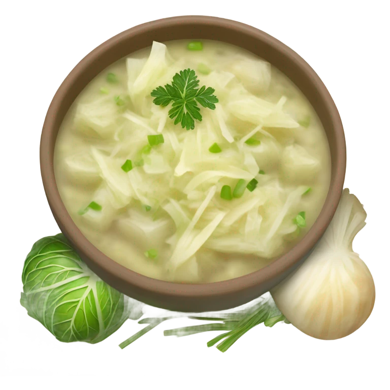 cabbage potato soup with no celery emoji