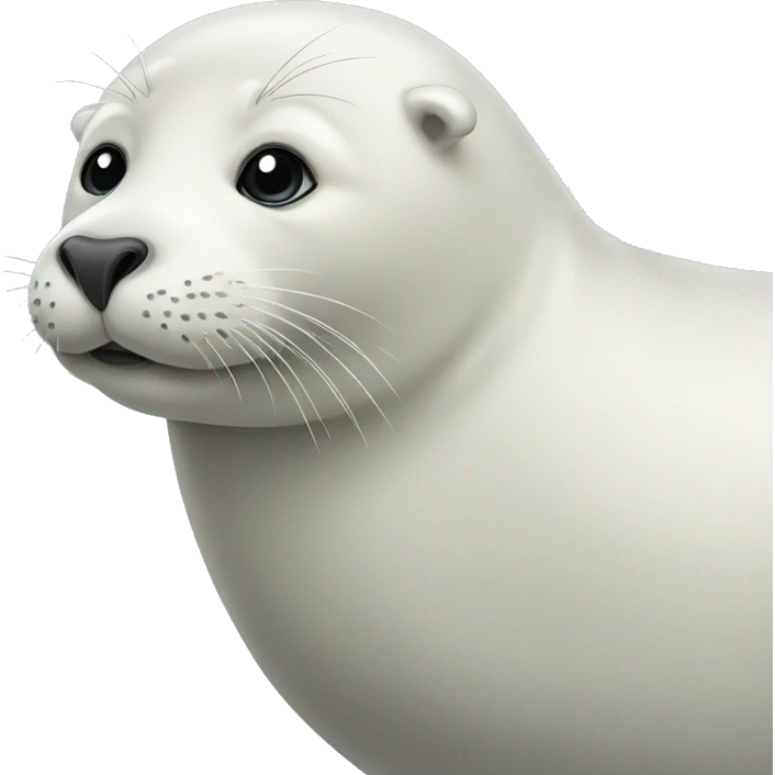 cartoon white seal emoji