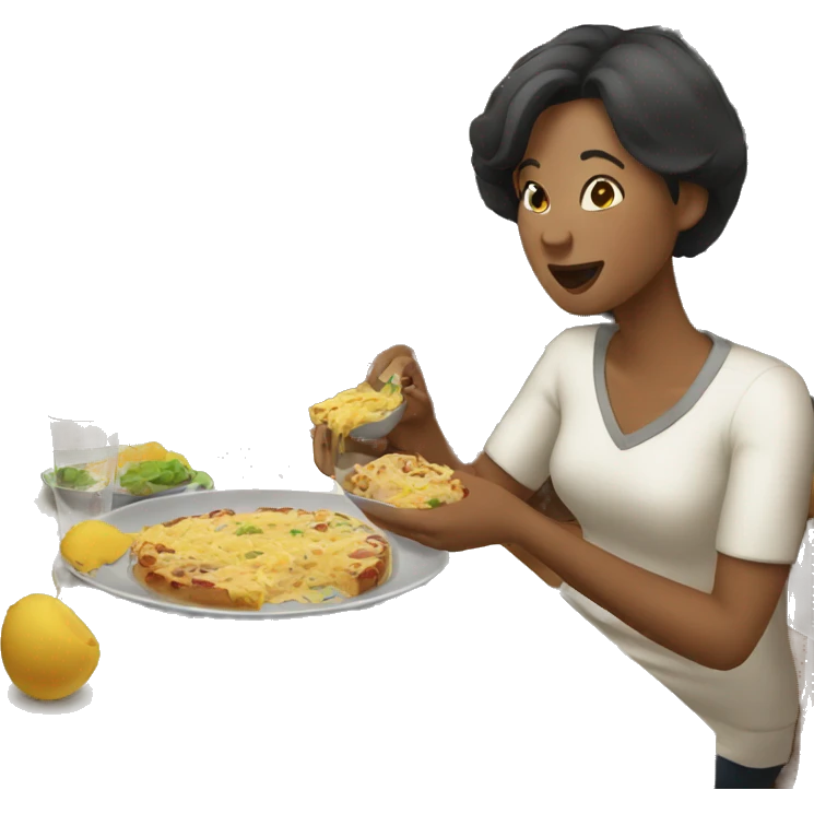 mama comiendo  emoji