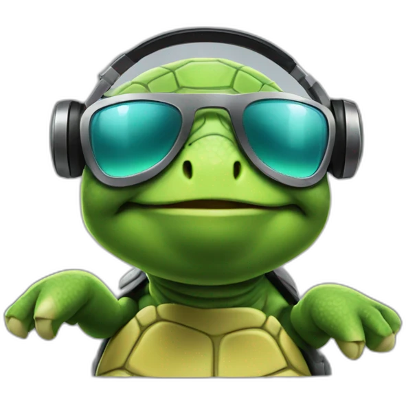 dj turtle emoji