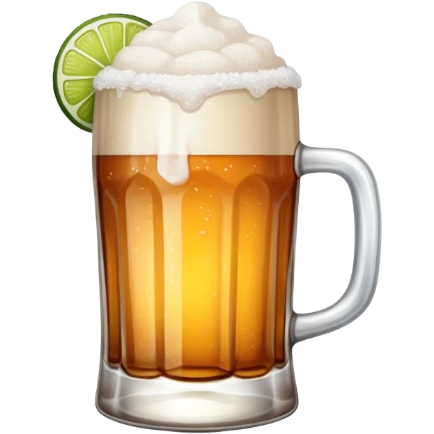 Mexican cerveza with salt rim emoji