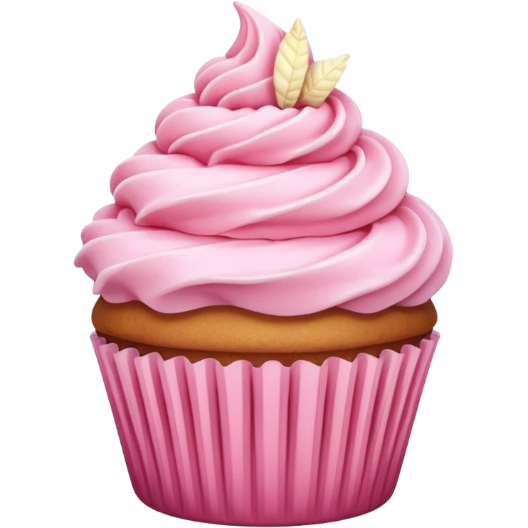 Cupcake with pink icing emoji
