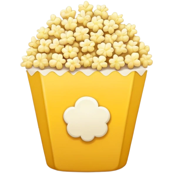 Simplest possible popcorn icon with basic shapes only emoji