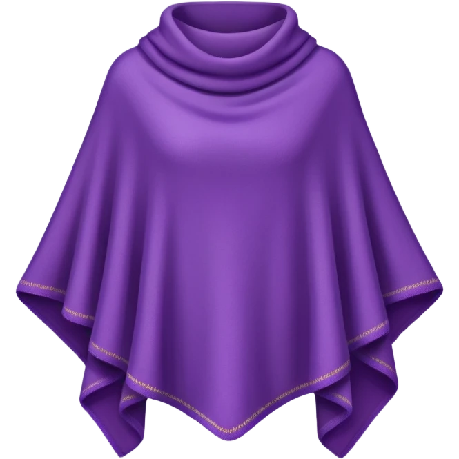 A purple poncho emoji