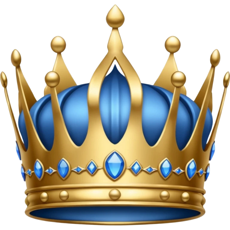 crown blue emoji