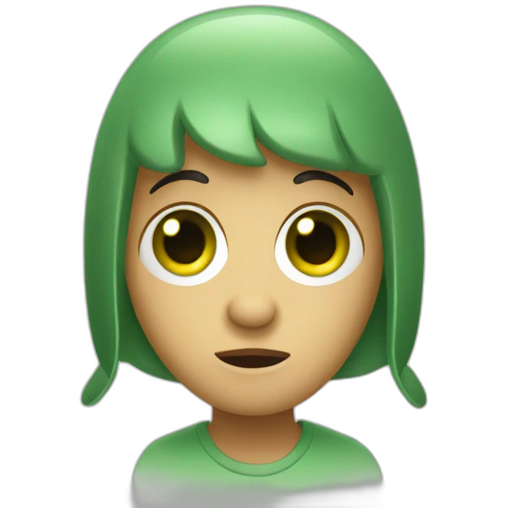 big eyes green mosquito emoji